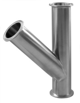 Sanitary Y-lateral with clamp ends