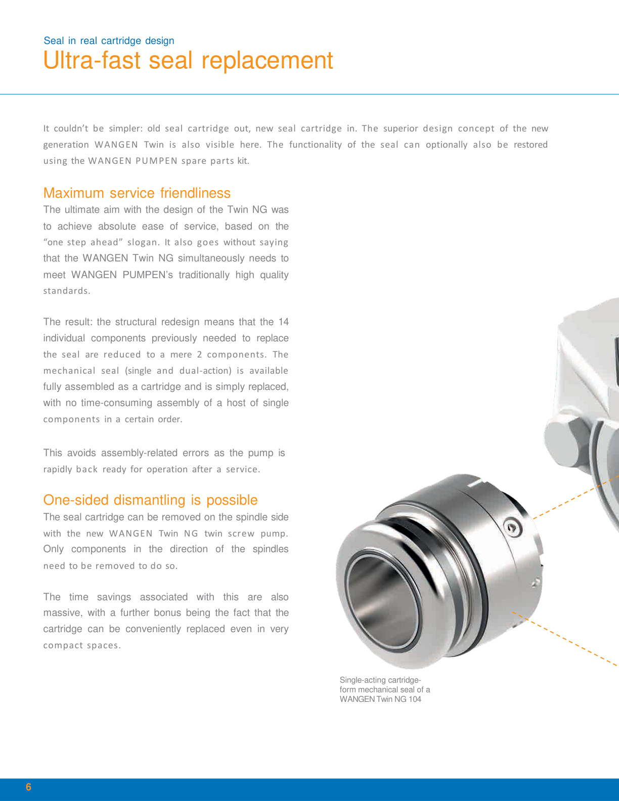 WANGEN Twin NG cartridge mechanical seal